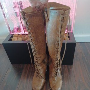 Women's Brown Parker Lace-Up Tall Boot